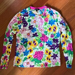 J. Crew Wool Floral Sweater